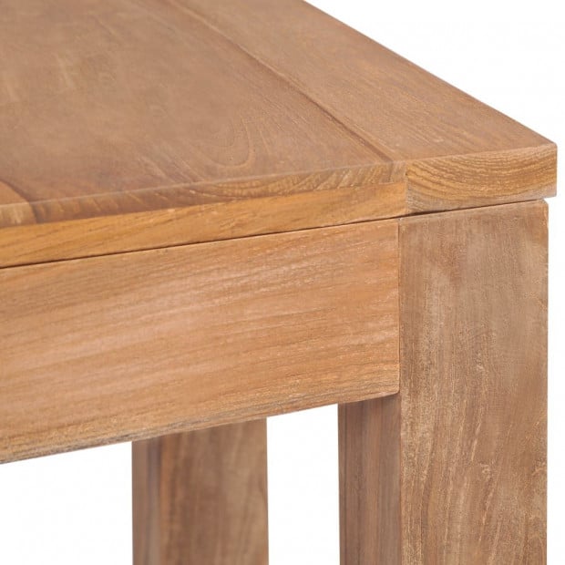 Console Table Solid Teak Wood With Natural Finish 110x35x76 Cm Image 6