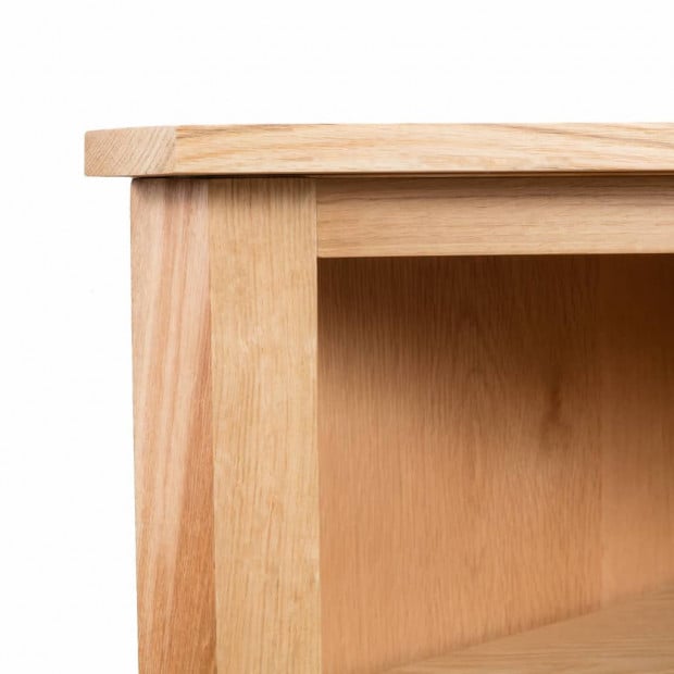 Corner Shelf 59x36x100 Cm Solid Oak Wood Image 5