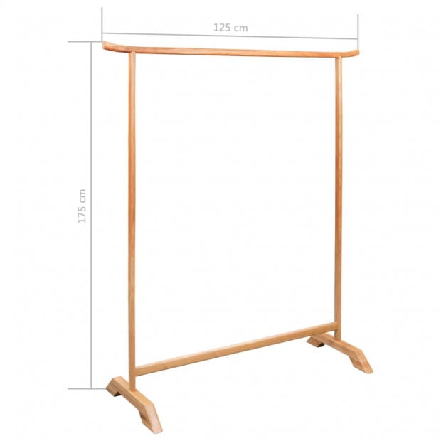 Clothes Rack 125x175 Cm Solid Oak Wood Image 6