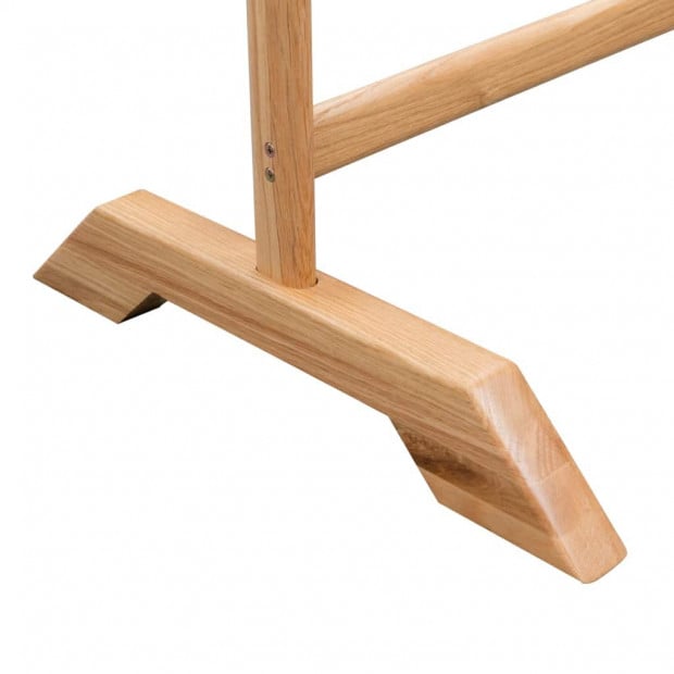Clothes Rack 125x150 Cm Solid Oak Wood Image 5