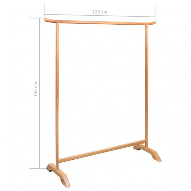 Clothes Rack 125x150 Cm Solid Oak Wood Image 6