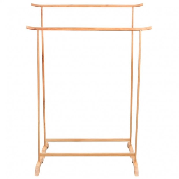 Clothes Racks 2 Pcs Solid Oak Wood Image 5
