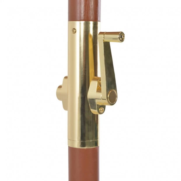 Outdoor Parasol With Wooden Pole 300 Cm Bordeaux Red Image 6