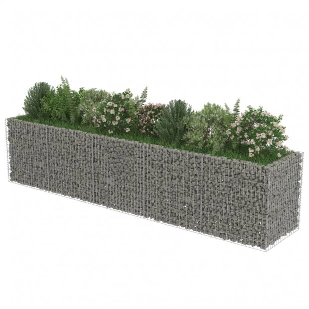 Gabion Raised Bed Galvanised Steel 450x90x100 Cm Image 4