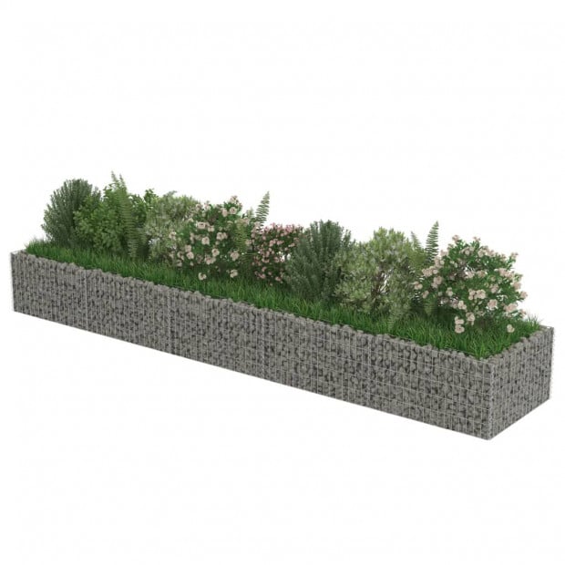 Gabion Raised Bed Galvanised Steel 450x90x50 Cm Image 3