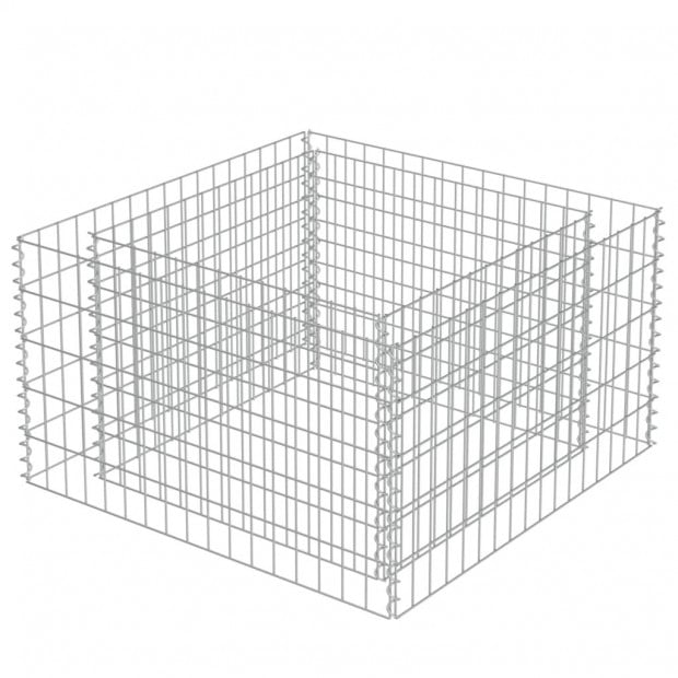 Gabion Raised Bed Galvanised Steel 90x90x50 Cm Image 2