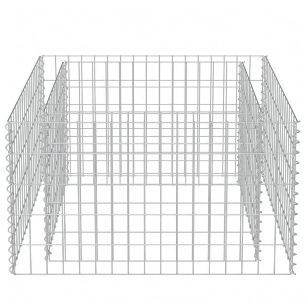 Gabion Raised Bed Galvanised Steel 90x90x50 Cm Image 5