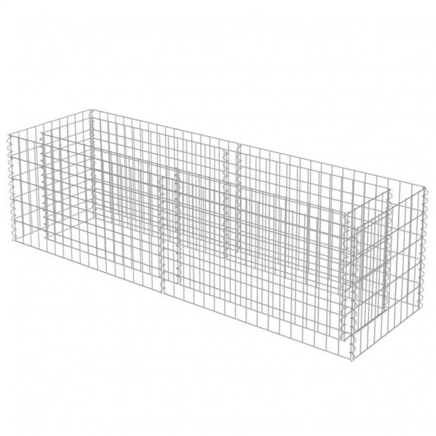 Gabion Planter Galvanised Steel 180x50x50 Cm Image 2