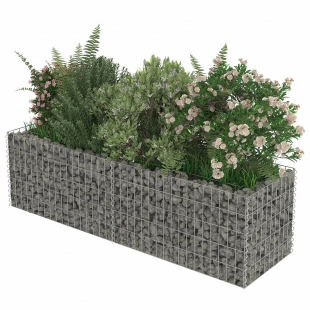 Gabion Planter Galvanised Steel 180x50x50 Cm Image 3