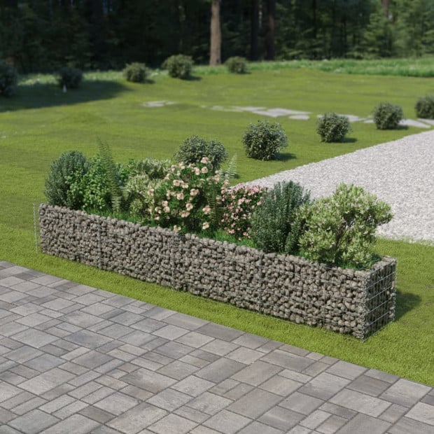 Gabion Raised Bed Galvanised Steel 360x50x50 Cm
