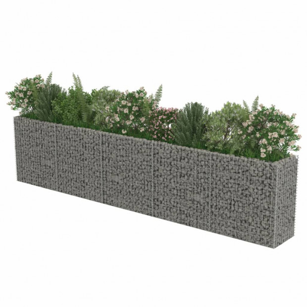 Gabion Raised Bed Galvanised Steel 450x50x100 Cm Image 4