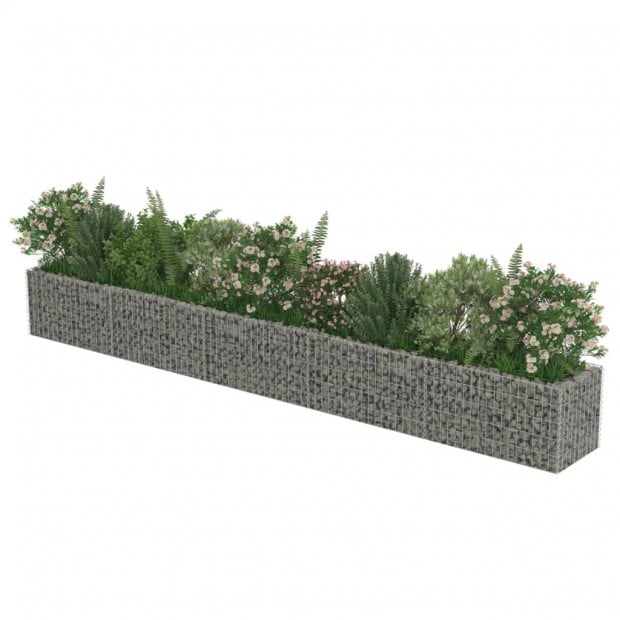 Gabion Raised Bed Galvanised Steel 450x50x50cm