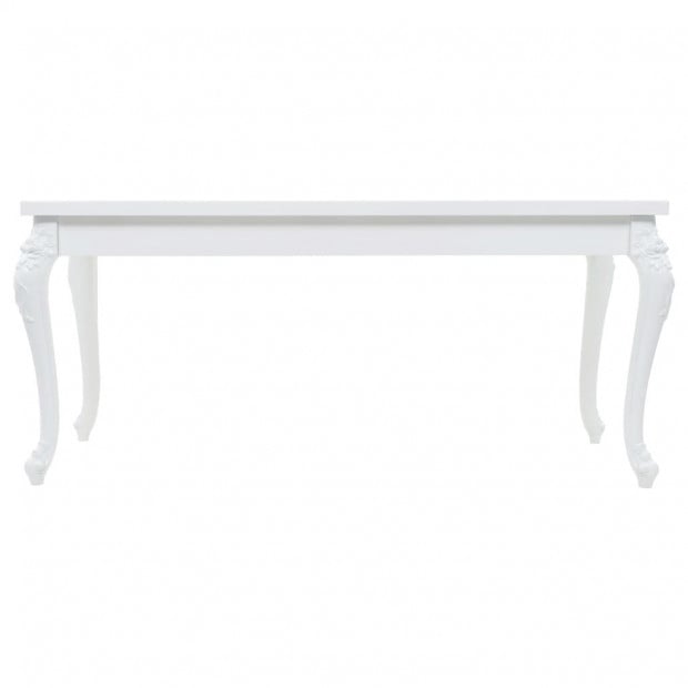 Dining Table 179x89x81 Cm High Gloss White Image 3