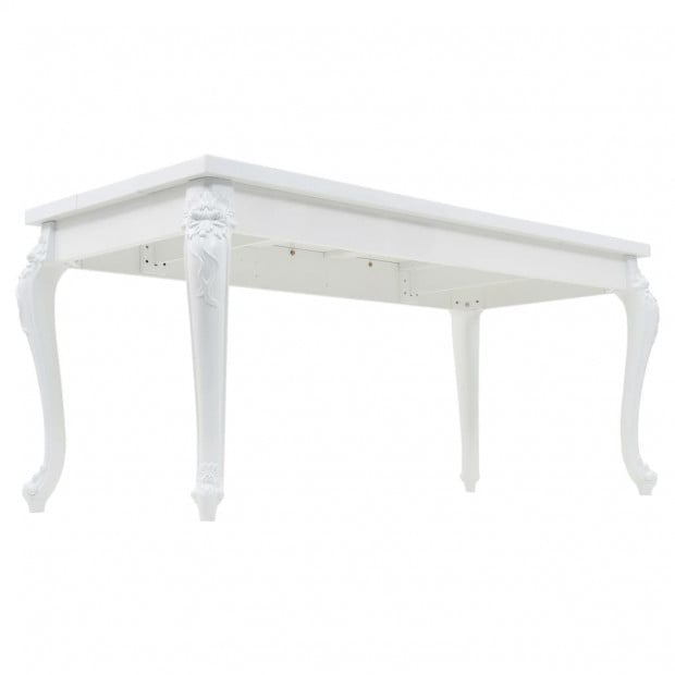 Dining Table 179x89x81 Cm High Gloss White Image 5