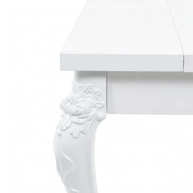 Dining Table 179x89x81 Cm High Gloss White Image 7