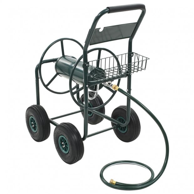 Garden Hose Trolley With 1/2 Inches Hose Connector 75 M Steel Image 3