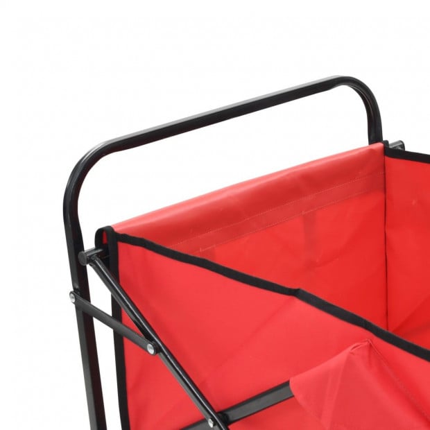 Folding Hand Trolley Steel Red Image 4
