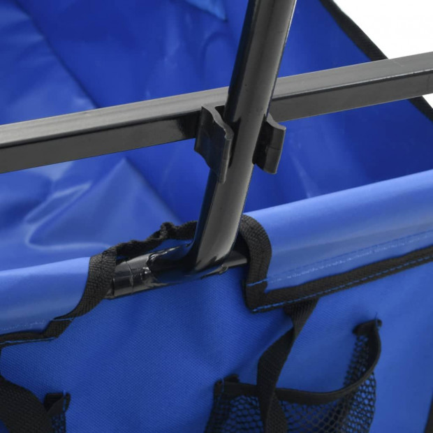 Folding Hand Trolley Steel Blue Image 5