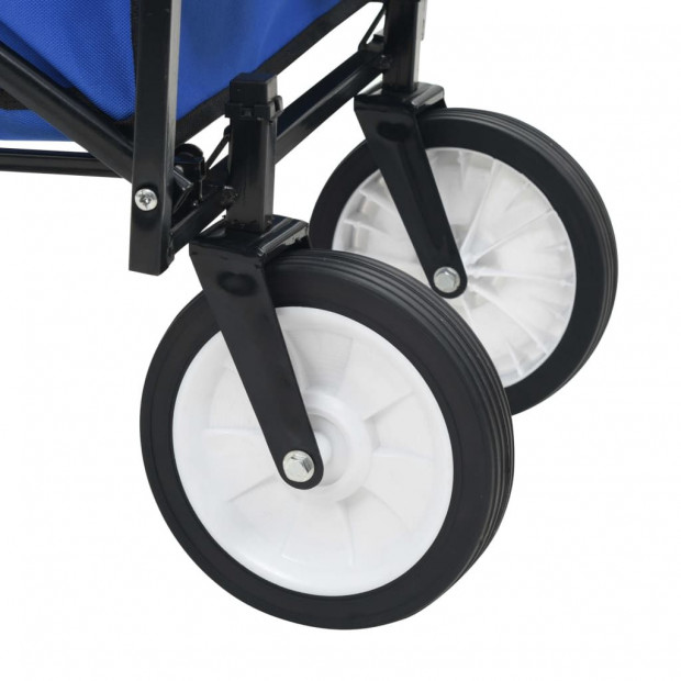 Folding Hand Trolley Steel Blue Image 7