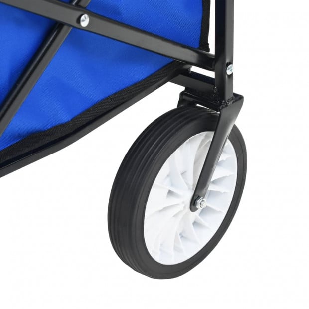 Folding Hand Trolley With Canopy Steel Blue Image 7