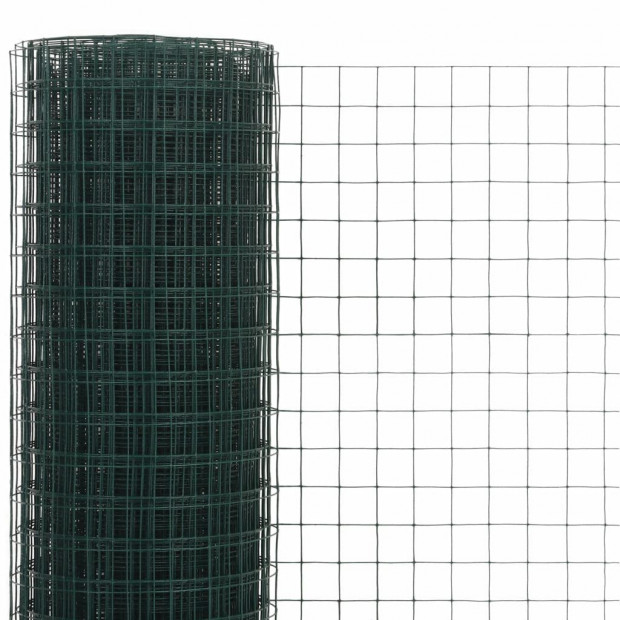 Wire Fence Steel With Pvc Coating 25x0.5 M Green Image 3