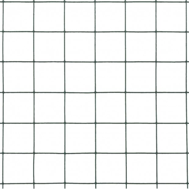 Wire Fence Steel With Pvc Coating 25x0.5 M Green Image 4