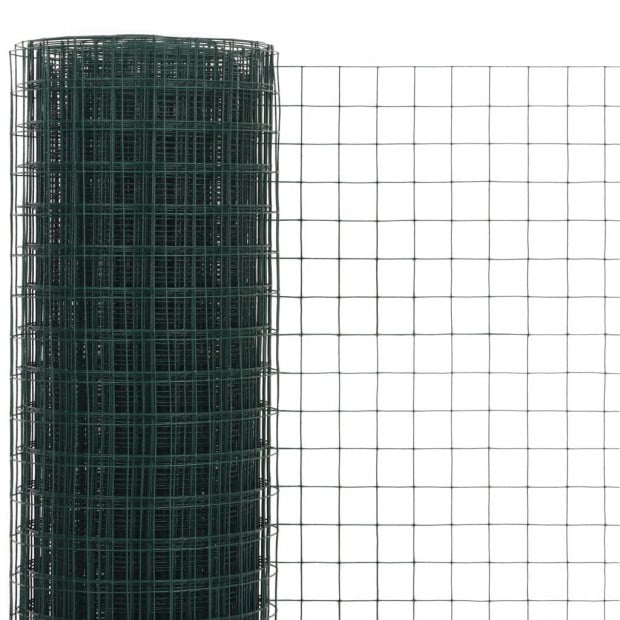 Wire Fence Steel With Pvc Coating 25x0.5 M Green Image 3