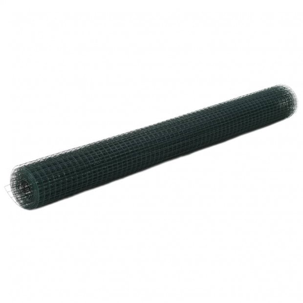 Wire Fence Steel With Pvc Coating 25x1.5 M Green