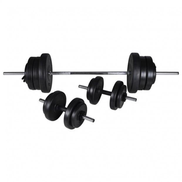 Workout Bench With Barbell And Dumbbell Set 60.5 Kg 116x47x(46-115) Image 8