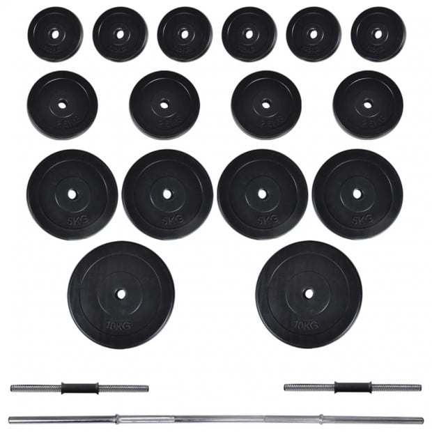 Workout Bench With Barbell And Dumbbell Set 60.5 Kg 133x41x47.5 Image 10