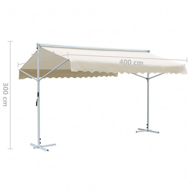 Standing Awning 4x3 M Cream Image 10