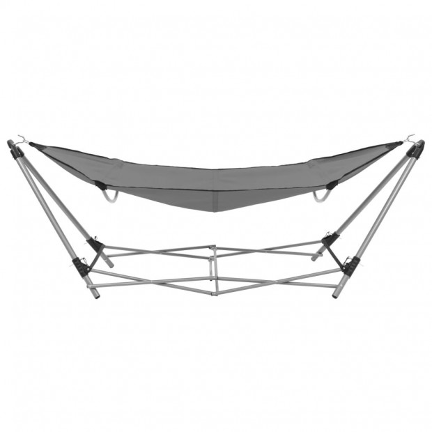 Hammock With Foldable Stand Grey Image 3