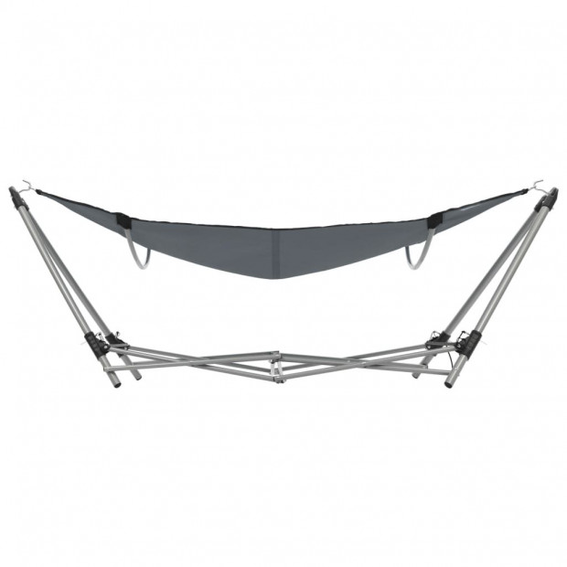 Hammock With Foldable Stand Grey Image 4