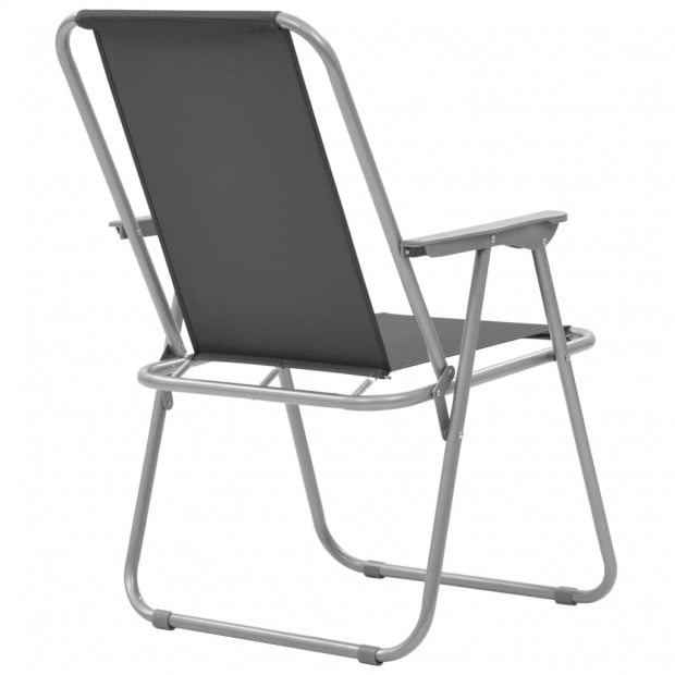 Folding Camping Chairs 2 Pcs 52x59x80 Cm Grey Image 7