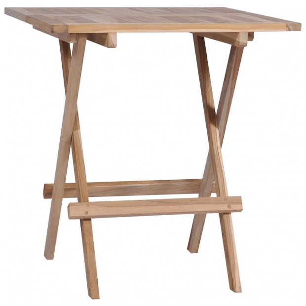 Folding Bistro Table 60x60x65 Cm Solid Teak Wood Image 3