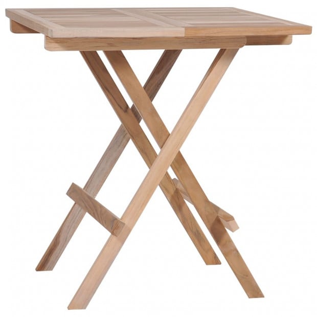 Folding Bistro Table 60x60x65 Cm Solid Teak Wood Image 4