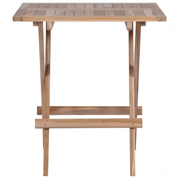 Folding Bistro Table 60x60x65 Cm Solid Teak Wood Image 5