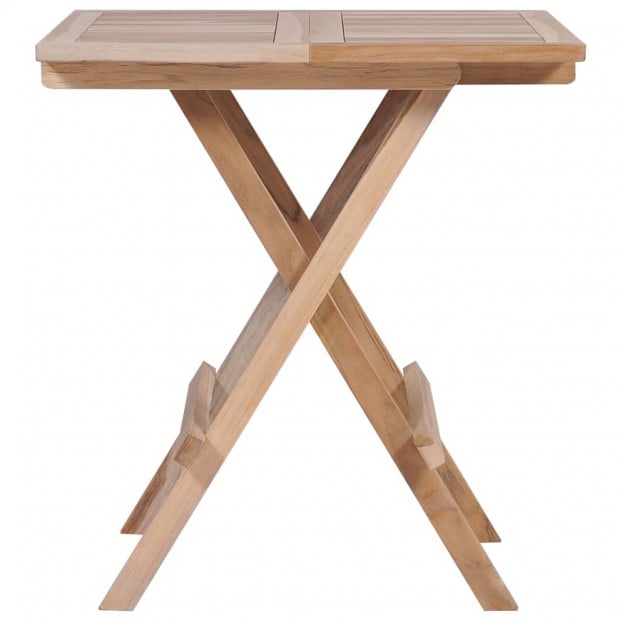 Folding Bistro Table 60x60x65 Cm Solid Teak Wood Image 6