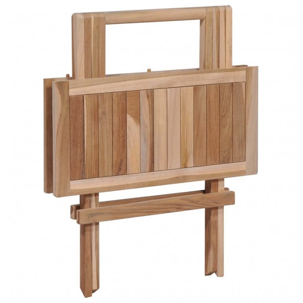 Folding Bistro Table 60x60x65 Cm Solid Teak Wood Image 7