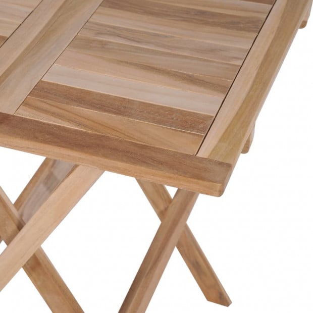 Folding Bistro Table 60x60x65 Cm Solid Teak Wood Image 8