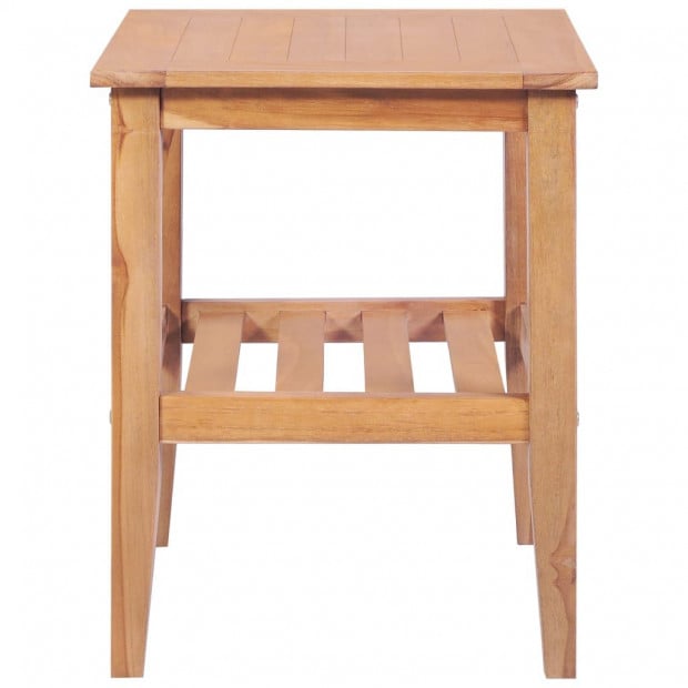 Coffee Table 40x40x50 Cm Square Solid Teak Image 2