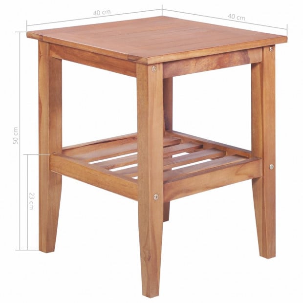 Coffee Table 40x40x50 Cm Square Solid Teak Image 6