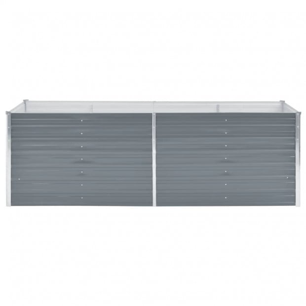 Garden Planter Galvanised Steel 240x80x77 Cm Grey Image 4