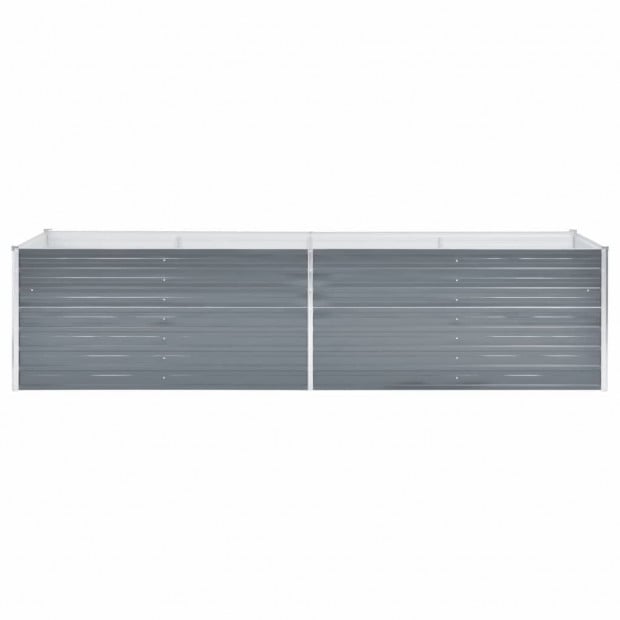 Garden Planter Galvanised Steel 320x80x77 Cm Grey Image 4