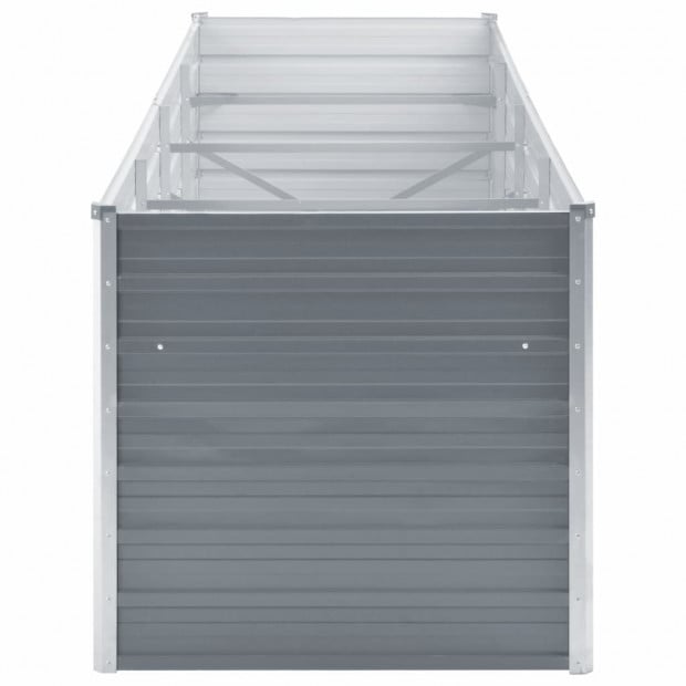 Garden Planter Galvanised Steel 320x80x77 Cm Grey Image 5