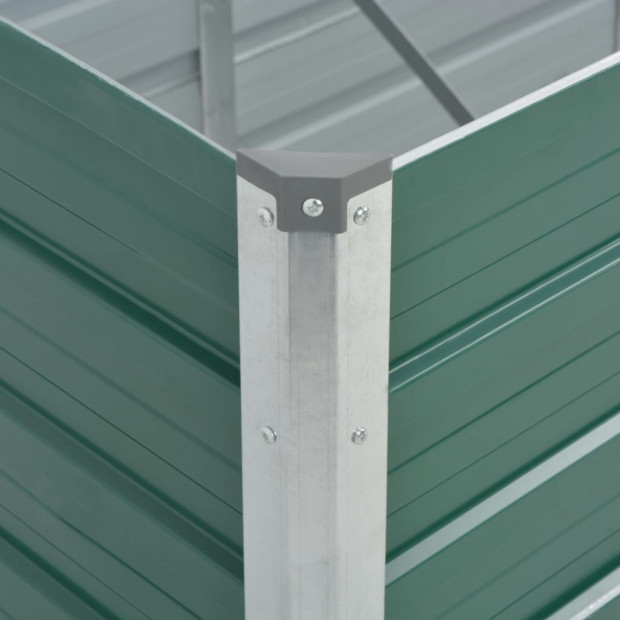 Garden Planter Galvanised Steel 320x80x77 Cm Green Image 2