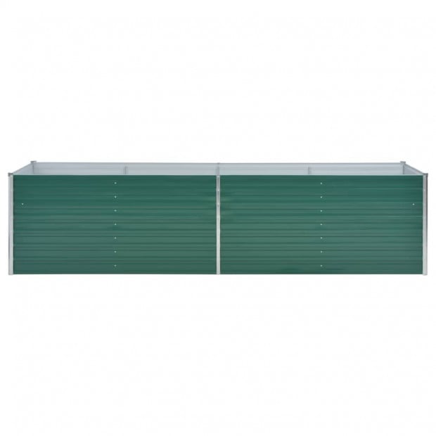 Garden Planter Galvanised Steel 320x80x77 Cm Green Image 4