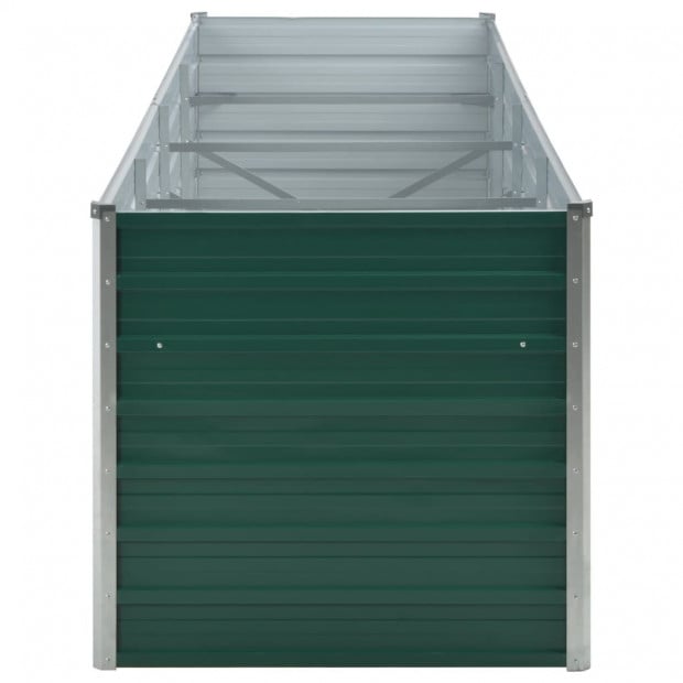 Garden Planter Galvanised Steel 320x80x77 Cm Green Image 5