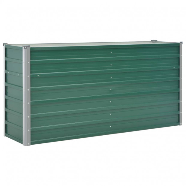 Garden Planter Galvanised Steel 160x40x77 Cm Green Image 3
