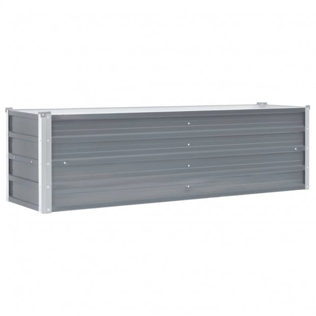 Garden Planter Galvanised Steel 160x40x45 Cm Grey Image 3